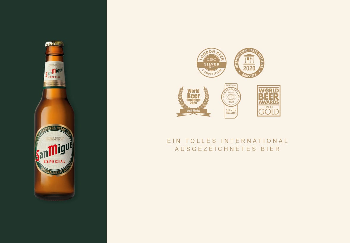 Spezial wegen seines Geschmacks und seiner Medaillen
