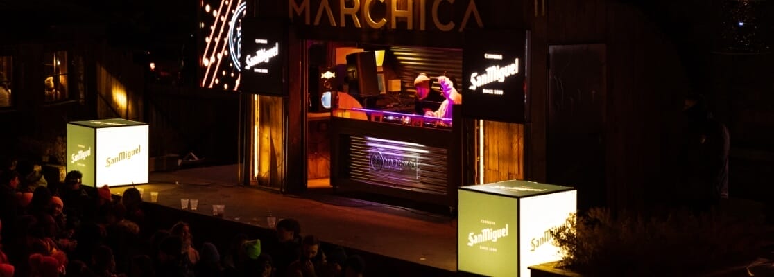 DJs en la nieve