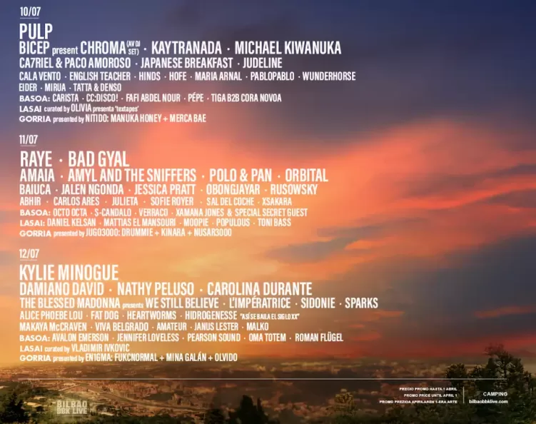 Cartel Bilbao BBK Live 2025