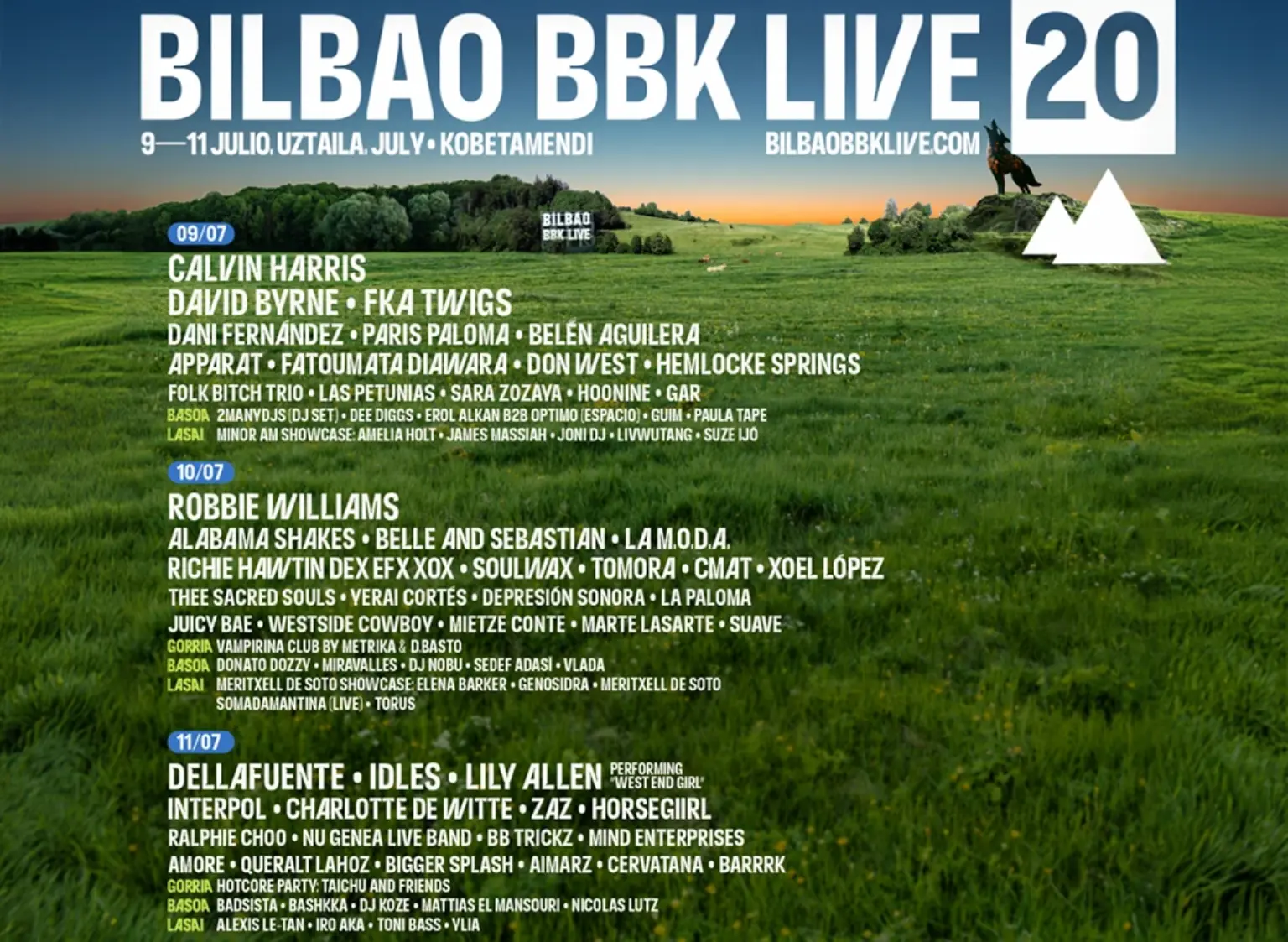 Artistas confirmados del Bilbao BBK Live 2026