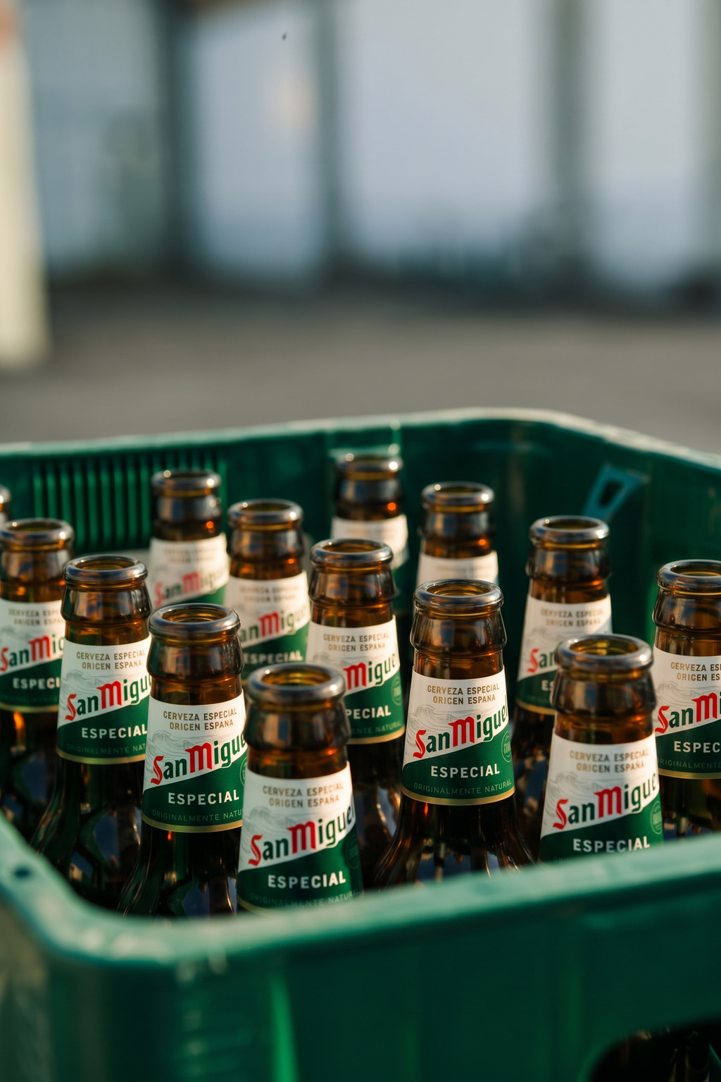 Caja de botellas de San Miguel